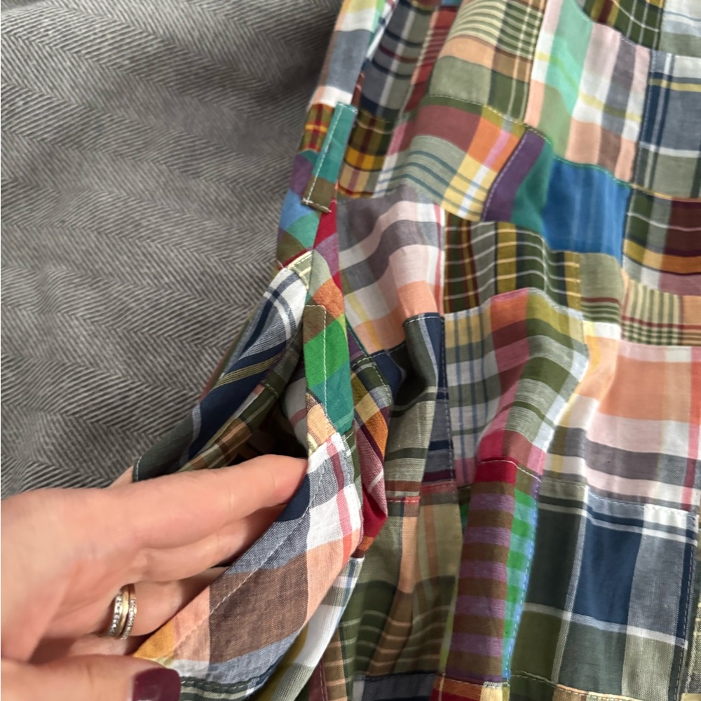 Colorful Plaid Madras Sleeveless Dress - Picture 2 of 5